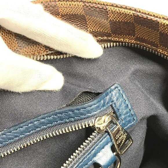LOUIS VUITTON N41242 Damier Cabas Bag Tote Bag Large Shoulder Bag Brown/Navy - Picture 15 of 16